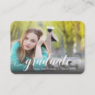 Cartes d'invitation photo de graduation de taille 