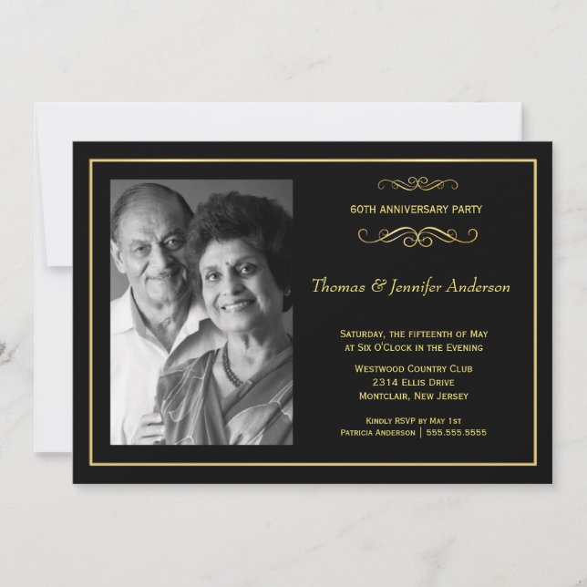 Cartes d'invitation photo pour anniversaire de mar (Devant)