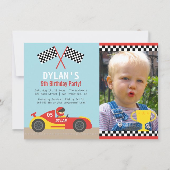 Cartes d'invitation photo pour fête d'anniversaire (Devant)