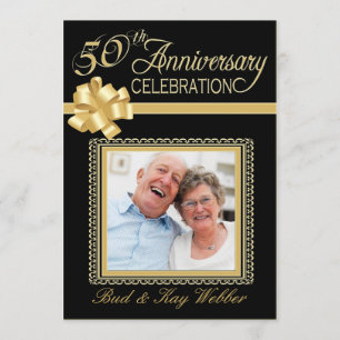 Cartes d'invitation photo pour les 50 ans de maria