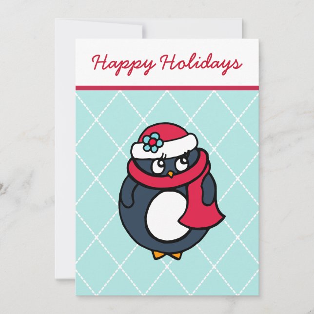 Cartes d'invitation Pingouin (Devant)