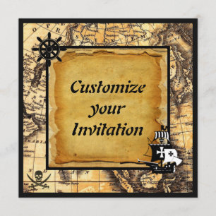 Cartes d'invitation Pirate