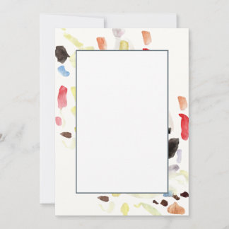 Cartes d'invitation plates abstraites colorées mod