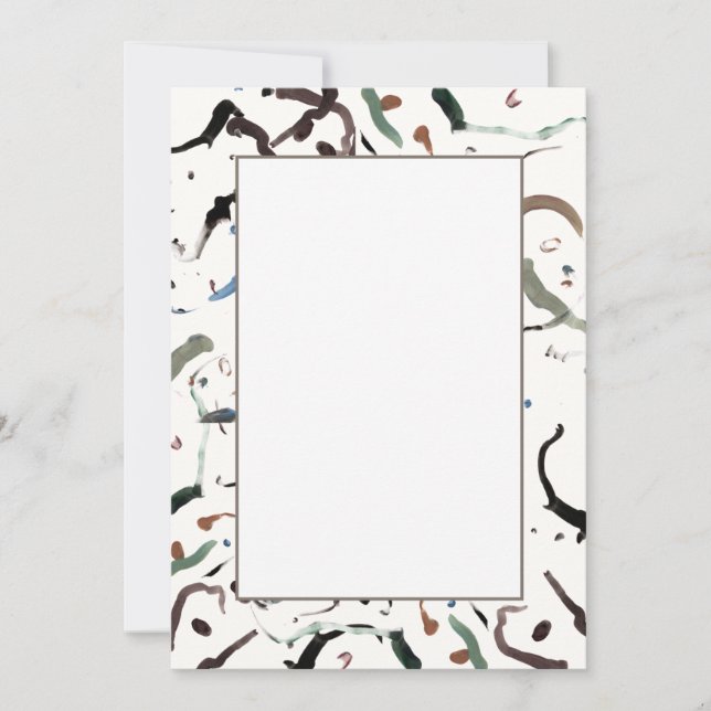 Cartes d'invitation plates abstraites modernes et  (Devant)