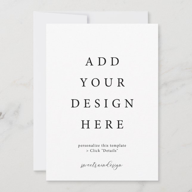 Cartes d'invitation plates de 5 x 7 pouces (Devant)