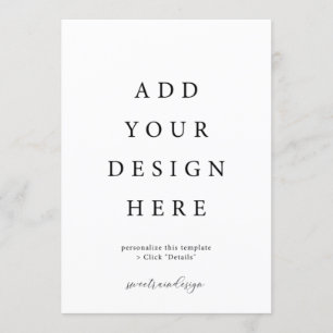 Cartes d'invitation plates de 5 x 7 pouces