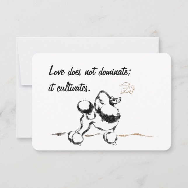 Cartes d'invitation Poodle (Devant)