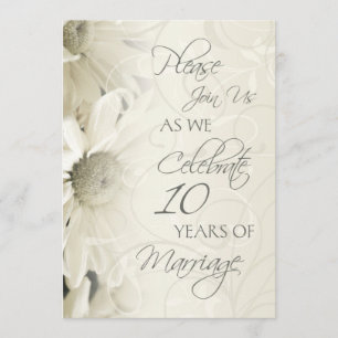 Cartes d'invitation pour 10ème anniversaire de mar