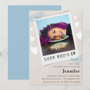 Cartes d'invitation pour 19 ans