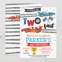  Cartes d'invitation pour 2ème anniversaire de voi