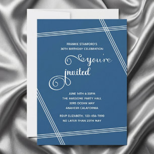 Cartes d'invitation pour 30e anniversaire simples