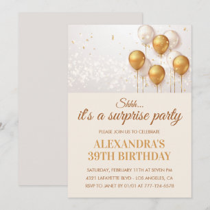 Cartes d'invitation pour 39e anniversaire surprise