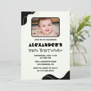 Cartes d'invitation pour 3ème anniversaire garçon 