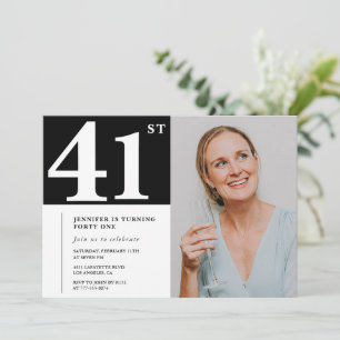 Cartes d'invitation pour 41e anniversaire en photo