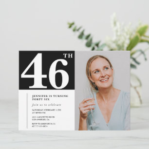Cartes d'invitation pour 46e anniversaire en photo