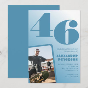 Cartes d'invitation pour 46ème anniversaire avec p