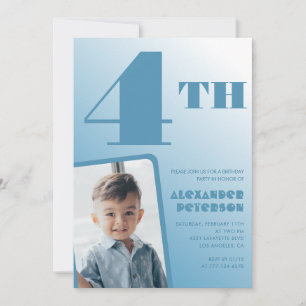 Cartes d'invitation pour 4ème anniversaire avec dé