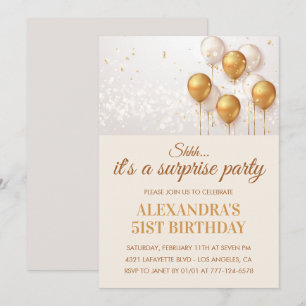 Cartes d'invitation pour 51e anniversaire surprise