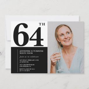 Cartes d'invitation pour 64e anniversaire photo no