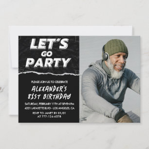Cartes d'invitation pour 81e anniversaire Hommes P