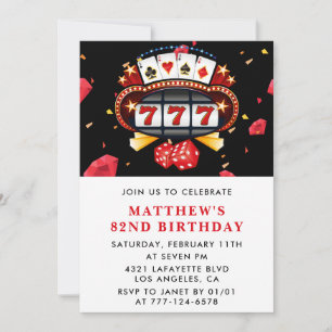 Cartes d'invitation pour 82e anniversaire thème Ca