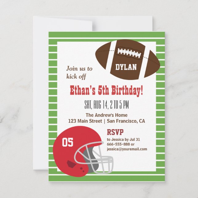 Cartes d'invitation pour anniversaire de enfants s (Devant)