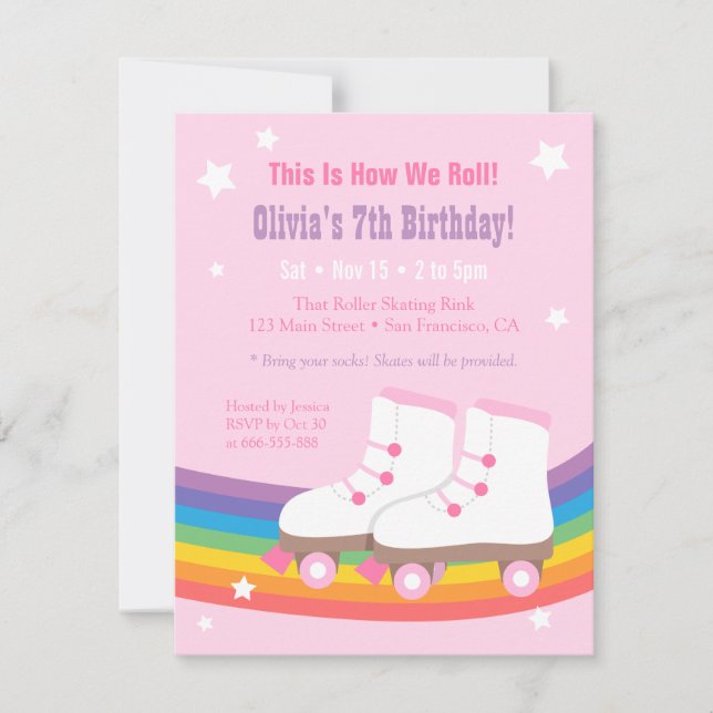 Cartes d'invitation pour anniversaire de filles av (Devant)