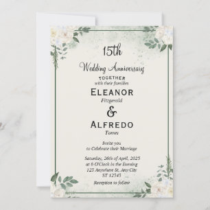 Cartes d'invitation pour anniversaire de mariage à
