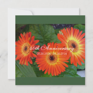 Cartes d'invitation pour anniversaire de mariage à