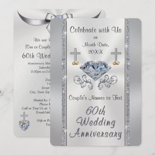 Cartes d'invitation pour anniversaire de mariage c