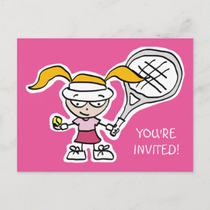 Cartes d'invitation pour anniversaire de tennis po
