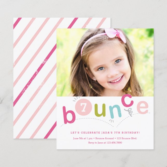 Cartes d'invitation pour anniversaire d'enfants Bu (Devant / Derrière)