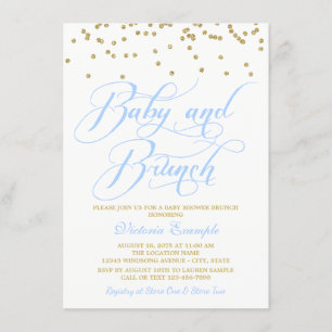 Cartes d'invitation pour Baby Brunch pour garçon
