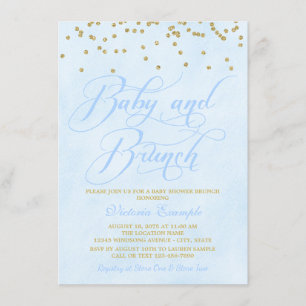 Cartes d'invitation pour Baby Brunch pour garçon