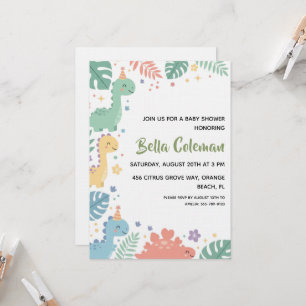 Cartes d'invitation pour baby shower avec bébé din