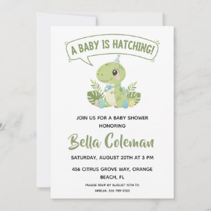 Cartes d'invitation pour baby shower avec bébé din