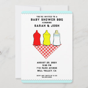 Cartes d'invitation pour Baby Shower BBQ