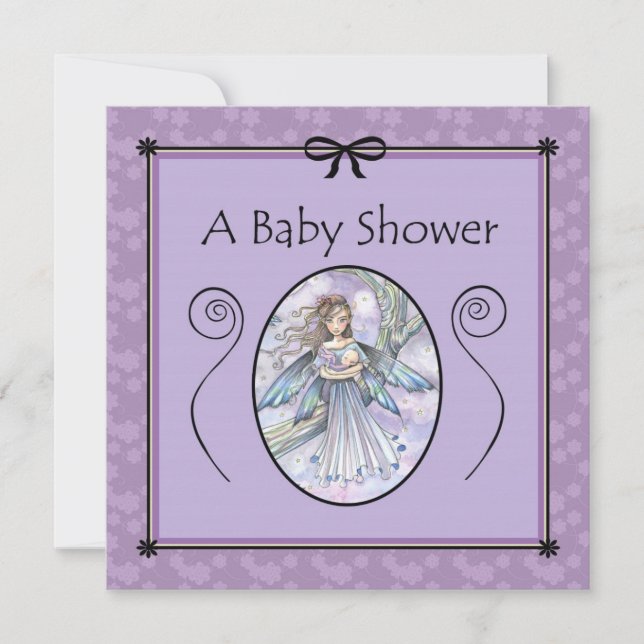 Cartes d'invitation pour Baby Shower de Maman chér (Devant)