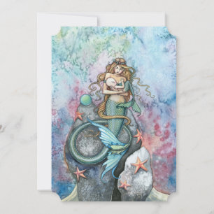Cartes d'invitation pour Baby Shower de sirène Mèr