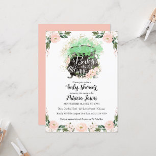 Cartes d'invitation pour Baby Shower Fille Un Bébé