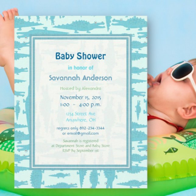 Cartes d'invitation pour Baby Shower Garçon avec M (Créateur téléchargé)