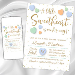 Cartes d'invitation pour Baby Shower Garçon Saint