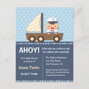Cartes d'invitation pour Baby Shower sur le thème 