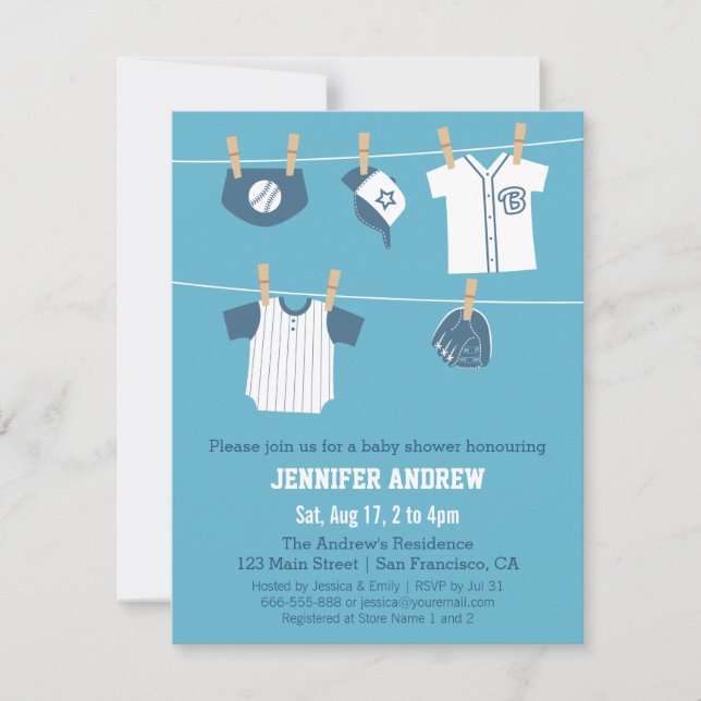 Cartes d'invitation pour Baby Shower sur le thème  (Devant)