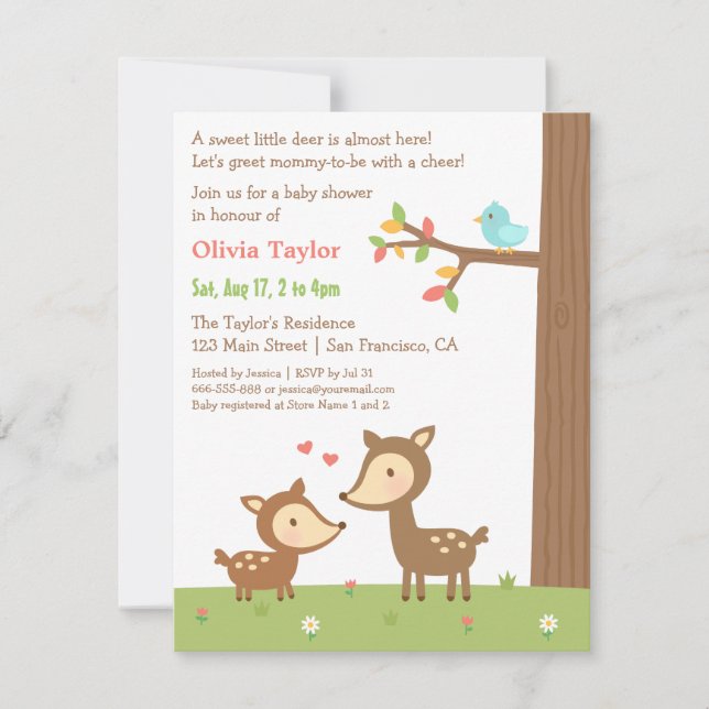 Cartes d'invitation pour Baby Shower sur le thème  (Devant)