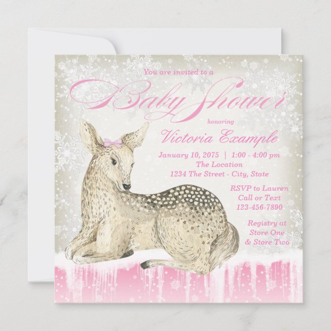 Cartes d'invitation pour Baby Shower sur le thème  (Devant)