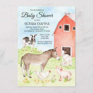 Cartes d'invitation pour Baby Shower sur le thème