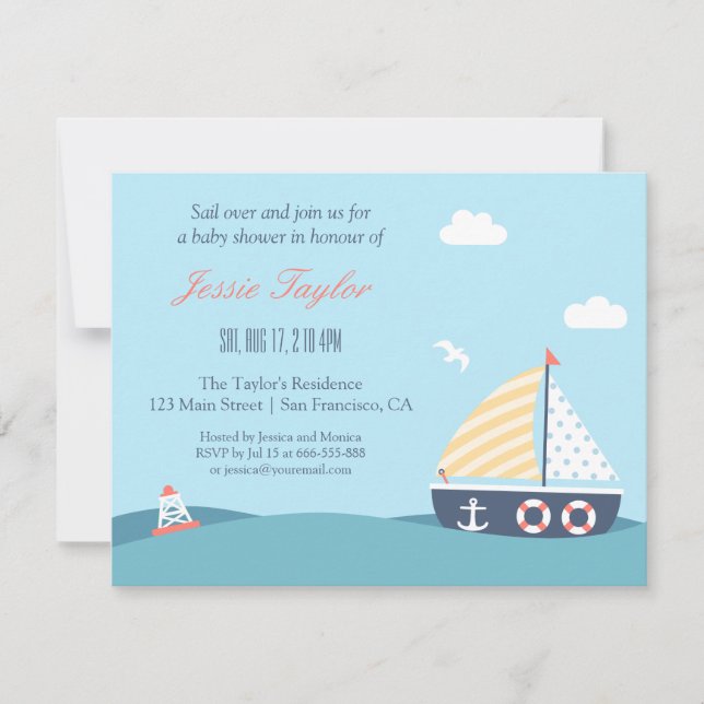 Cartes d'invitation pour Baby Shower sur le thème  (Devant)