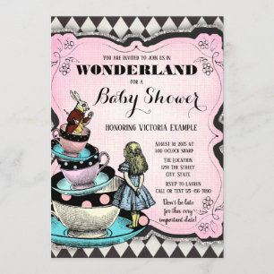Cartes d'invitation pour Baby Shower Vintage Wonde
