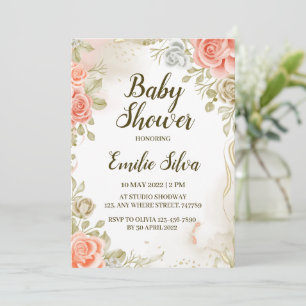 Cartes d'invitation pour Baby showers neutres selo
